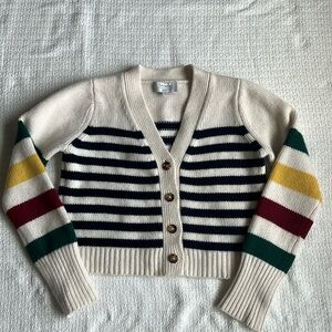 La Ligne Striped Mini Marin Cardigan